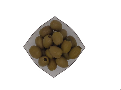 Steve & Laibel's Gourmet Olives (Jalapeno  Stuffed) - 16 ounce jar. Large green olives generously stuffed with jalapeno pepper.