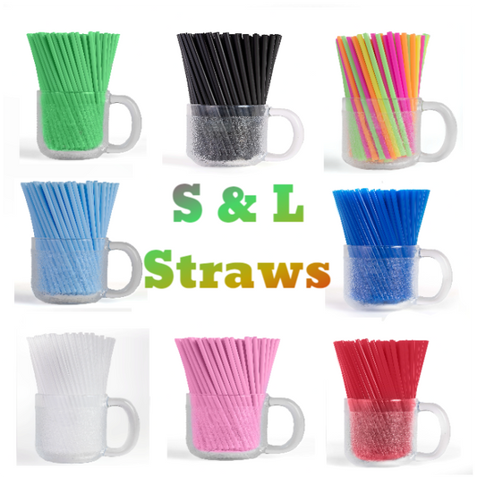 S & L Straw Company - Bulk Pack of Colored Plastic Drinking Straws - Disposable Kid Friendly, Colorful Party Fun Straws