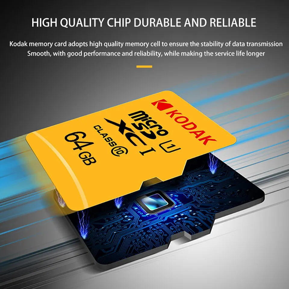 Kodak Micro SD Card Mini SD Class10 32GB 64GB 128GB 256GB High Speed Write Super Compatibility Phone Camera Meomory Card